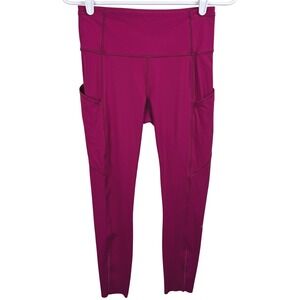 Lululemon Women's Wunder Train High Rise Pocketed Leggings Magenta Size 6